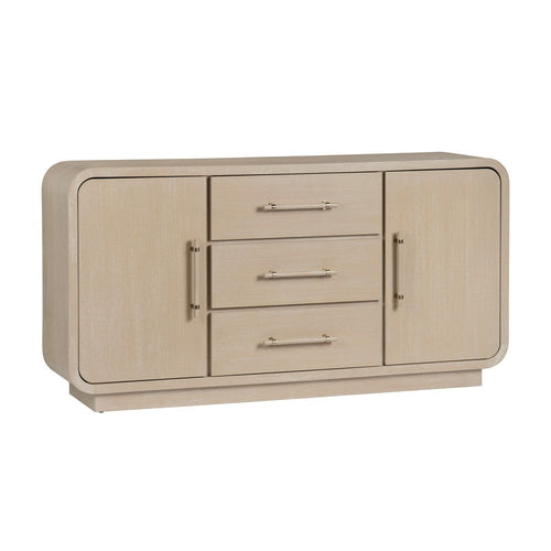 Crestview Bry Media Credenza | 73" | 3 Drawers w 2 Doors | Tan Brown