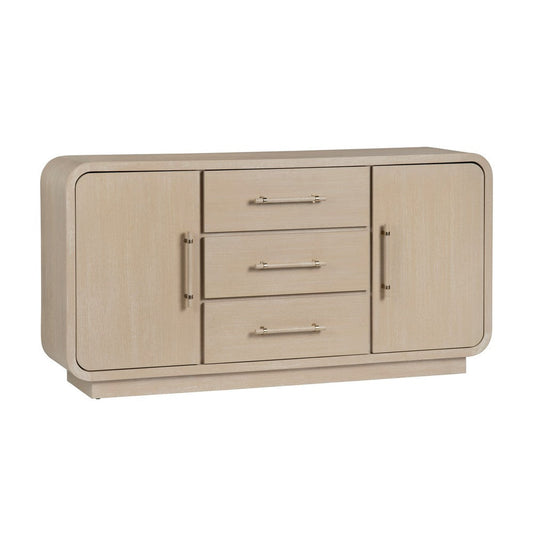 Crestview Bry Media Credenza | 73" | 3 Drawers w 2 Doors | Tan Brown