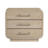 Crestview Bry Accent Chest Nightstand| 3 Drawers w Handles | Tan Brown CCL-CVFDR1211