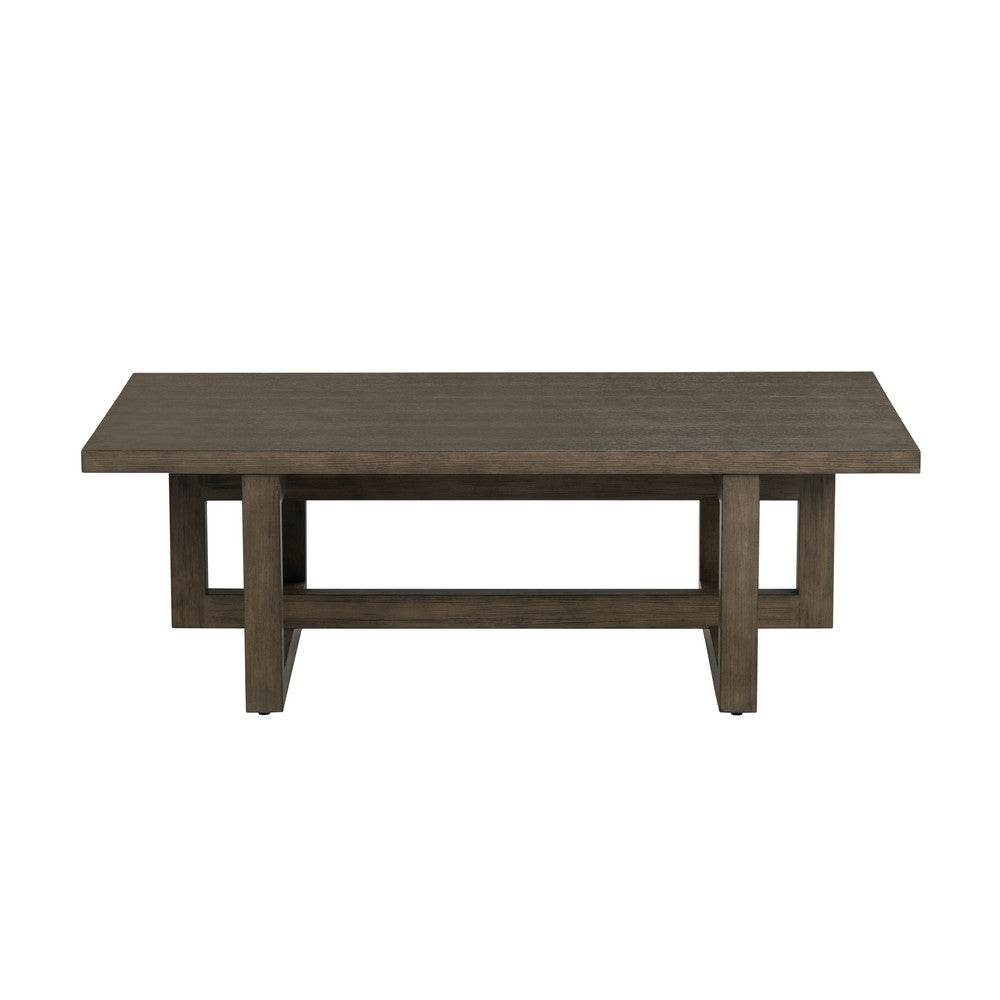 Crestview Lexy Coffee Table | 52’’ Top w Interlocking Base | Brown CCL-CVFDR1214