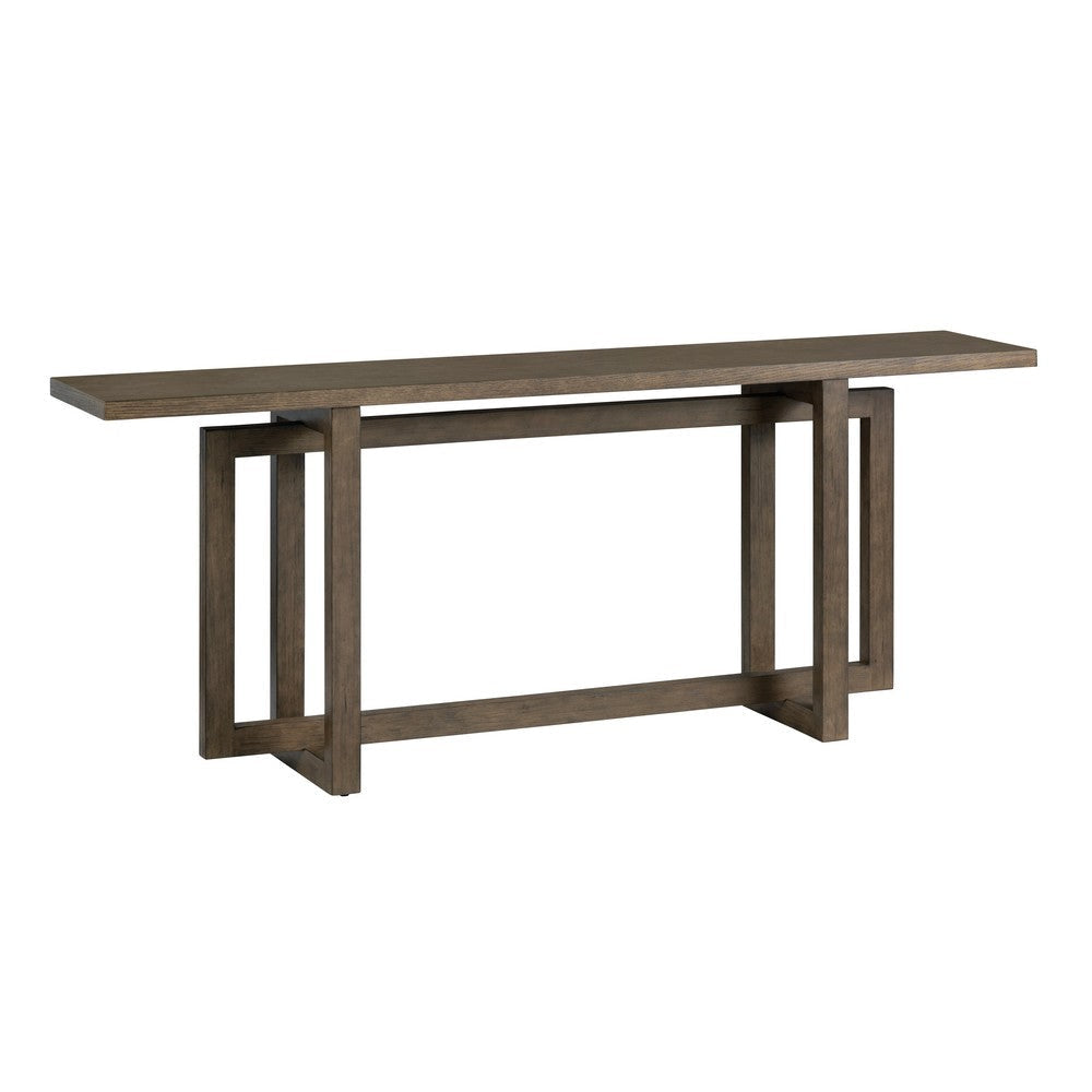 Crestview Lexy Sofa Console Table | 80" Interlocking Base | Brown