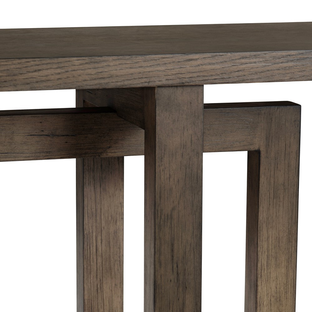 Crestview Lexy Sofa Console Table | 80’’ Interlocking Base | Brown CCL-CVFDR1216