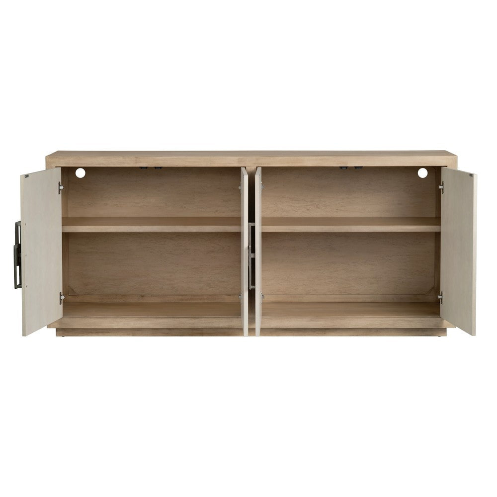 Buy Hex Sideboard Buffet Cabinet 80" 4 Cream Doors Tan | Free Shipping ...