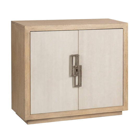 Crestview Hex Cabinet | 40" | 2 Cream Doors w Nickel Handles | Tan Brown