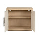 Crestview Hex Cabinet | 40’’ | 2 Cream Doors w Nickel Handles | Tan Brown CCL-CVFDR1218
