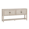 Crestview Saly Sofa Console Table | 72" | 4 Doors & Shelf | Light Gray