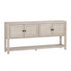 Crestview Saly Sofa Console Table | 72" | 4 Doors & Shelf | Light Gray