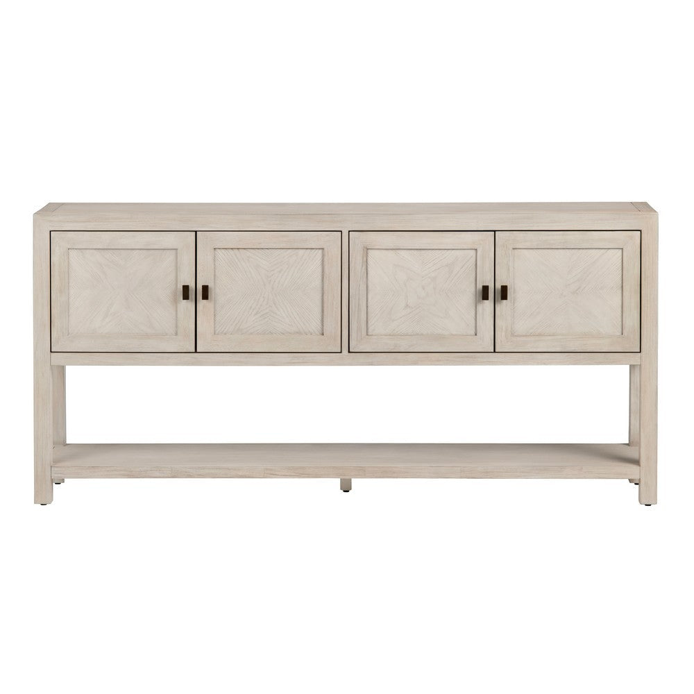 Crestview Saly Sofa Console Table | 72’’ | 4 Doors & Shelf | Light Gray CCL-CVFDR1219