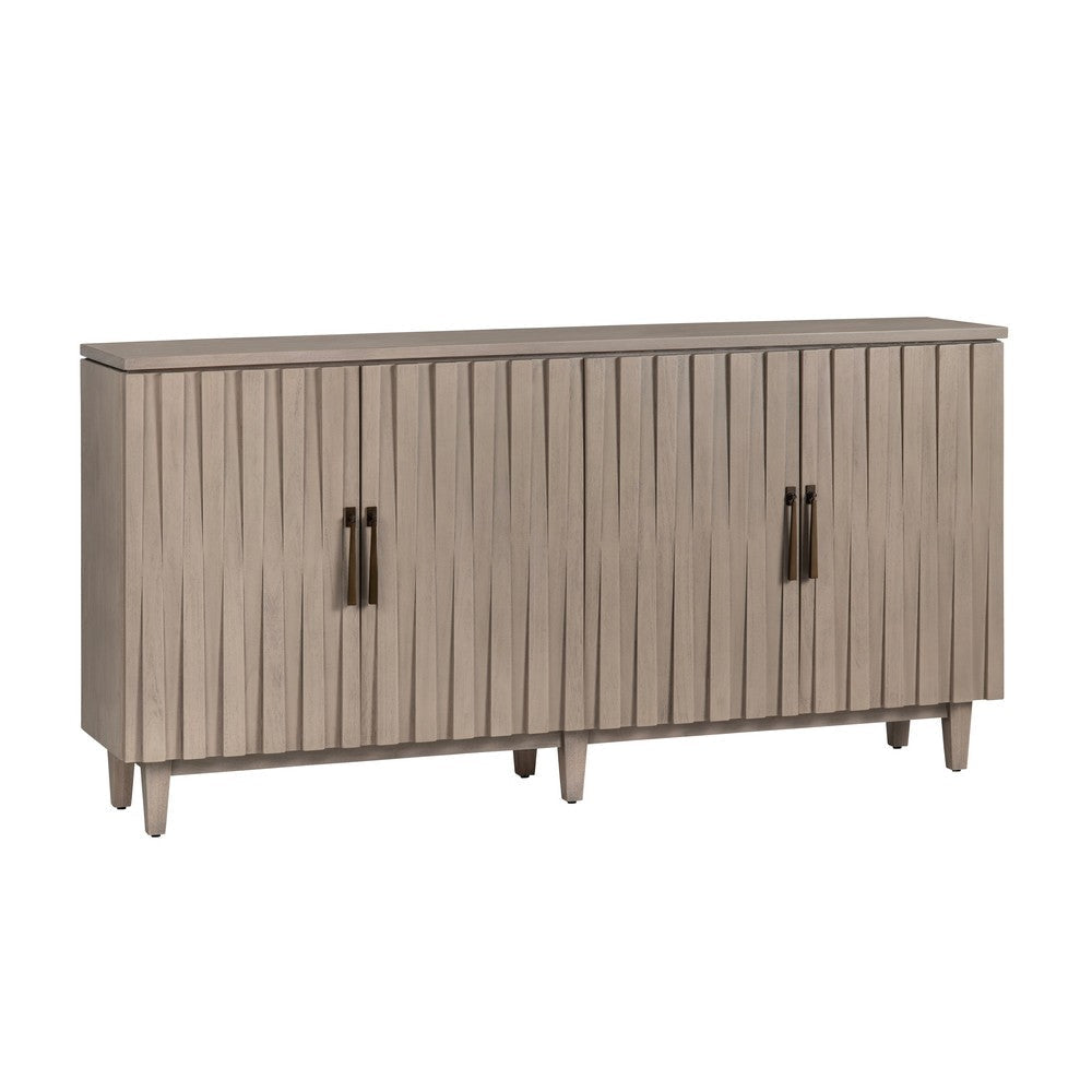 Crestview Tely 4 Door Sideboard Buffet Cabinet | 76’’ | Tan Brown CCL-CVFDR1222