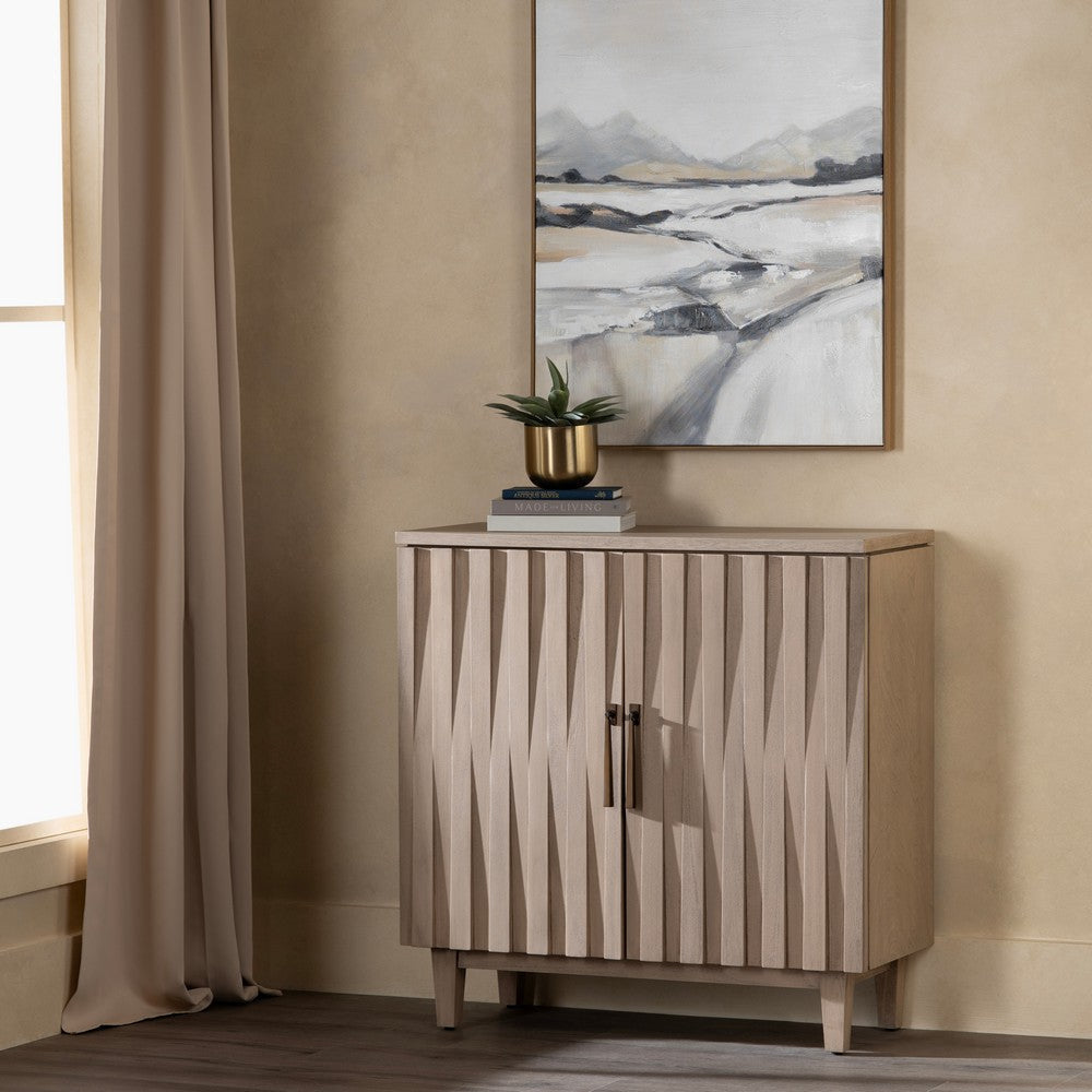 Crestview Tely Cabinet | 38’’ | 2 Slatted Doors | Dark Tan Brown CCL-CVFDR1223