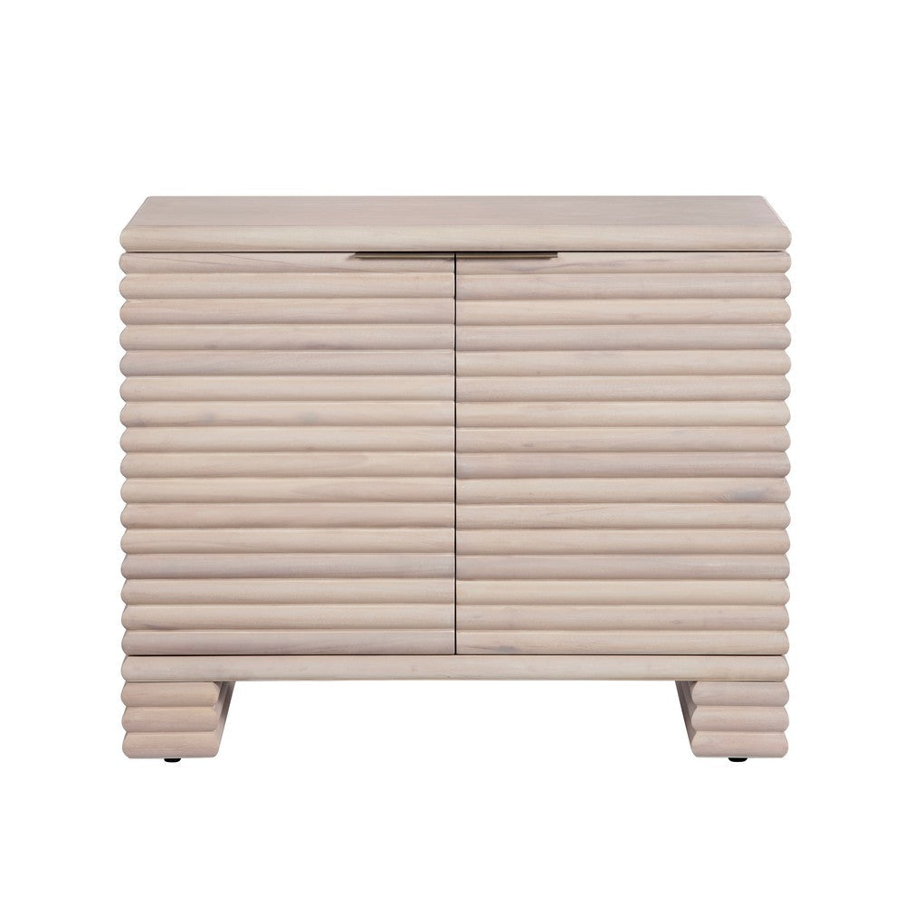 Crestview Cabinet 40’’ | Cream Reeded Wood Doors with Brass CCL-CVFDR1229
