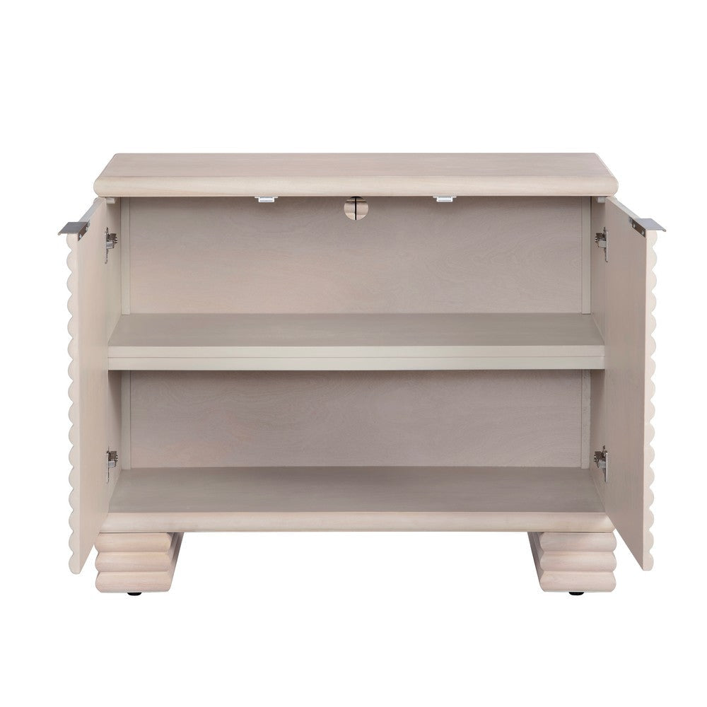 Crestview Cabinet 40’’ | Cream Reeded Wood Doors with Brass CCL-CVFDR1229
