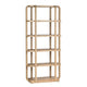 Crestview Tena 5 Shelf Etagere Bookcase | Boho Curved Edges | Tan Brown
