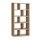 Crestview Jez Etagere Bookcase w 10 Geometric Shelves | Natural Brown