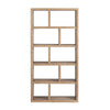 Crestview Jez Etagere Bookcase w 10 Geometric Shelves | Natural Brown CCL-CVFDR1233