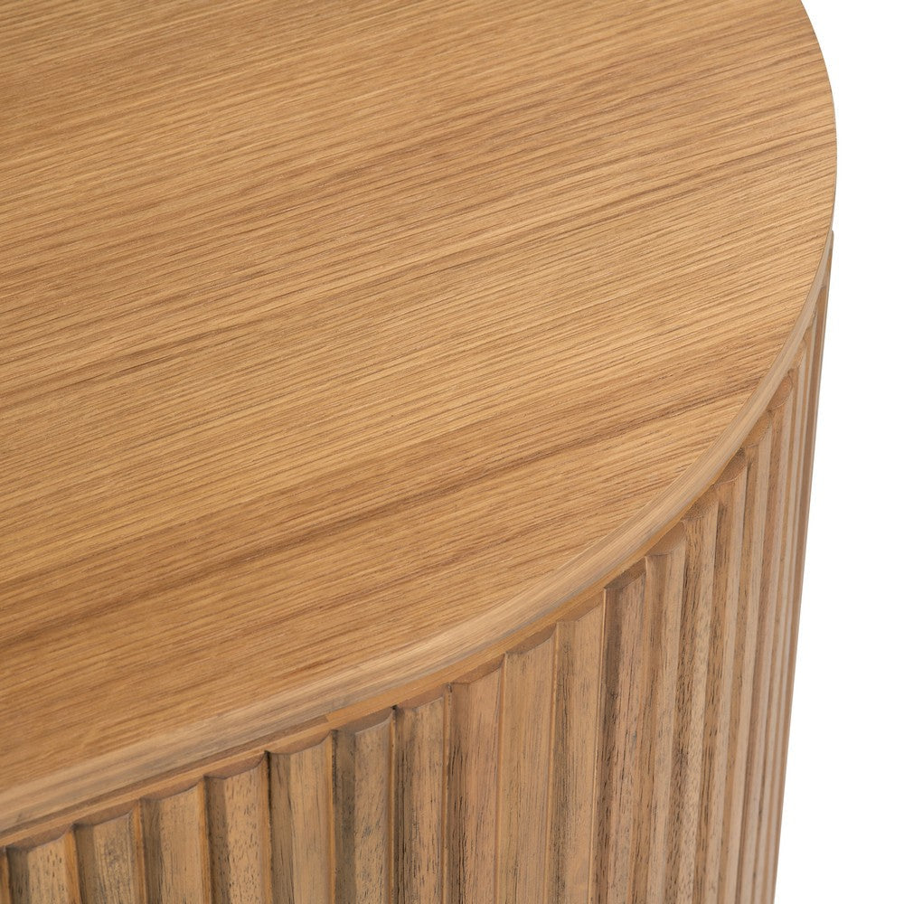 Crestview Emy Coffee Table | 52’’ Oval Top | Brown Slatted Reed Base CCL-CVFDR1235