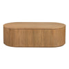 Crestview Emy Coffee Table | 52’’ Oval Top | Brown Slatted Reed Base CCL-CVFDR1235
