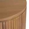 Crestview Emy Side End Table | 22’’ Round Top | Brown Slatted Reed Base CCL-CVFDR1236
