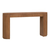 Crestview Emy Sofa Console Table | 60" Top | Brown Slatted Legs