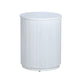 Crestview Simy Accent End Table | Round 18" | Vertical Fluting | White