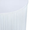 Crestview Simy Accent End Table | Round 18’’ | Vertical Fluting | White CCL-CVFDR1303