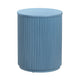Crestview Simy Accent End Table | Round 18" | Vertical Fluting | Blue