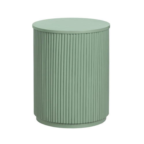 Crestview Simy Accent End Table | Round 18" | Fluting | Sage Green