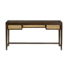 Crestview Nabi Writing Desk | 3 Drawers w Cane Fronts | Brown | 60’’ CCL-CVFDR1310