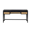 Crestview Nabi Writing Desk | 3 Drawers w Cane Fronts | Black | 60’’ CCL-CVFDR1311
