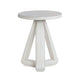 Crestview Kim Accent End Table | 19" Round | Tripod Pedestal Base | White