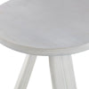 Crestview Kim Accent End Table | 19’’ Round | Tripod Pedestal Base | White CCL-CVFDR1312