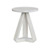 Crestview Kim Accent End Table | 19’’ Round | Tripod Pedestal Base | White CCL-CVFDR1312