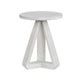 Crestview Kim Accent End Table | 19’’ Round | Tripod Pedestal Base | White CCL-CVFDR1312
