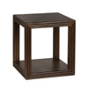 Crestview Diva Accent End w Shelf | 20" Square Top | Walnut Brown Wood