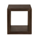 Crestview Diva Accent End w Shelf | 20’’ Square Top | Walnut Brown Wood CCL-CVFDR1314