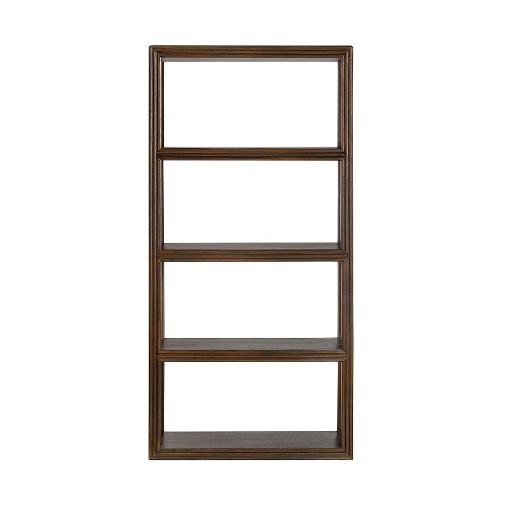 Crestview Diva Etagere Bookcase w 4 Shelves | 80’’ Rectangular | Brown CCL-CVFDR1316