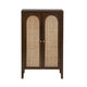 Crestview Keya Accent Chest | 2 Arch Cane Doors | 42’’ Tall Brown Wood CCL-CVFDR1318