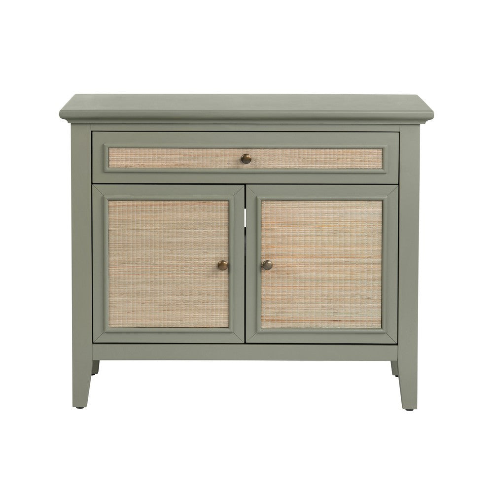Crestview 36’’ Accent Cabinet | 2 Doors & 1 Drawer | Sage Green | Cane CCL-CVFDR1321