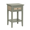 Crestview 17" Accent End Table | 1 Drawer & Shelf | Sage Green | Cane