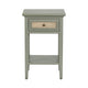 Crestview 17’’ Accent End Table | 1 Drawer & Shelf | Sage Green | Cane CCL-CVFDR1322