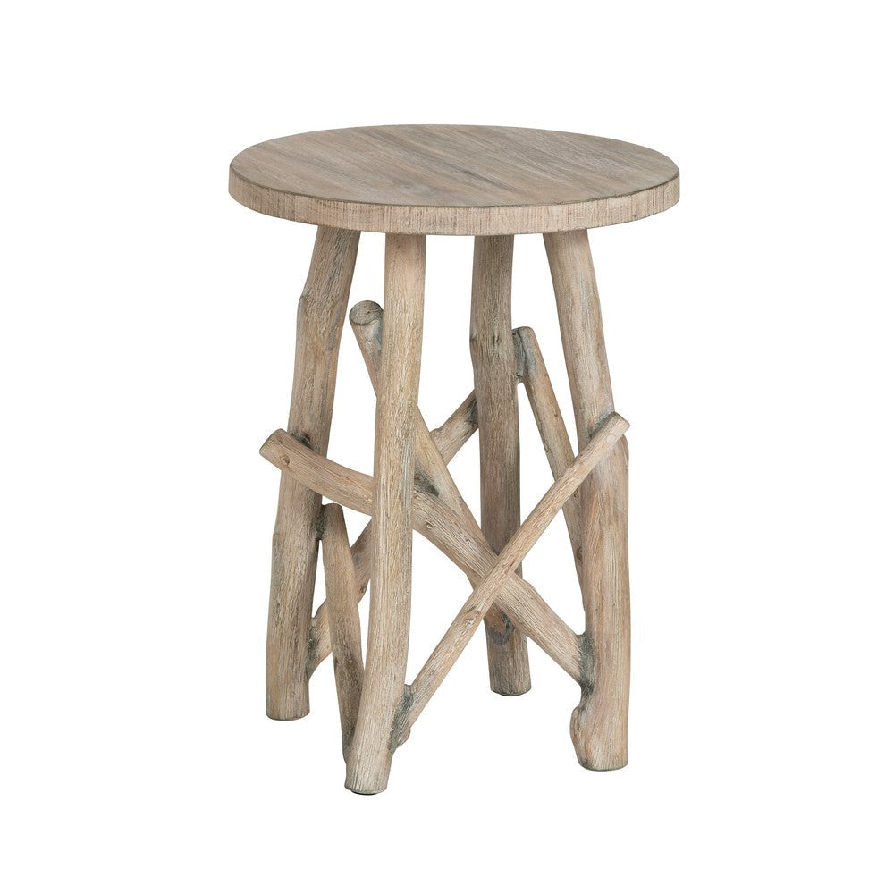 Crestview Ted Accent End Table | Timber Trestles Style | 18’’ Gray CCL-CVFDR1324