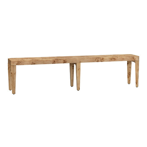 Crestview Geny Bench | Rectangular Shape | Rustic Brown Wood 75"