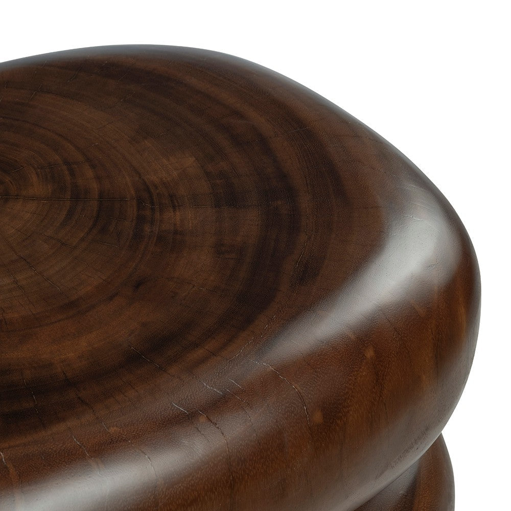 Crestview Sie Accent Table | 21’’ Stacked Pillar | Brown Mango Wood CCL-CVFDR1334