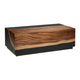 Crestview Cai Coffee Table | Live Edge Solid Wood | 50" | Black Brown