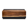 Crestview Cai Coffee Table | Live Edge Solid Wood | 50’’ | Black Brown CCL-CVFDR1337