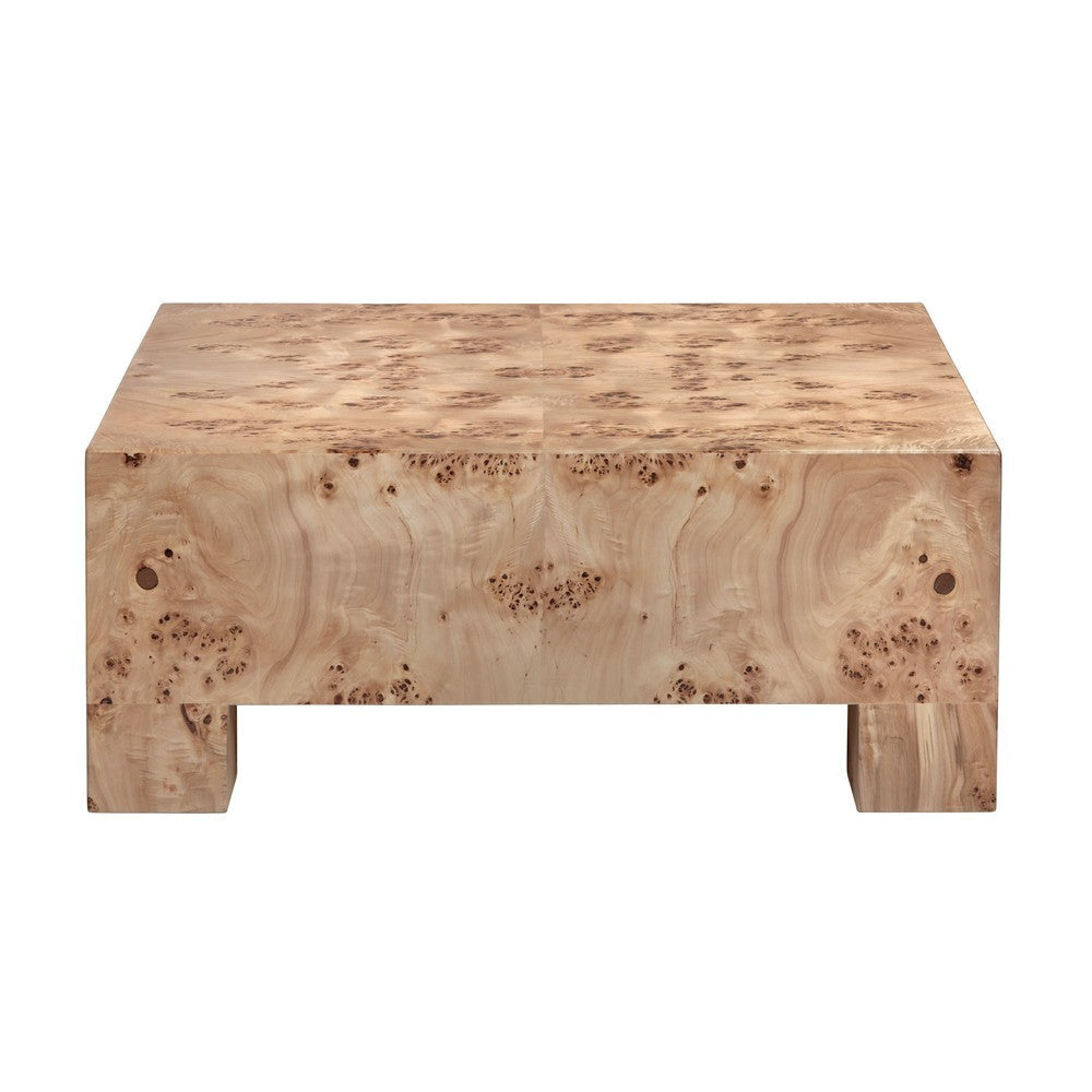 Crestview Jen Coffee Table | 42’’ Square | Brown Mappa Burl Veneer CCL-CVFDR1340