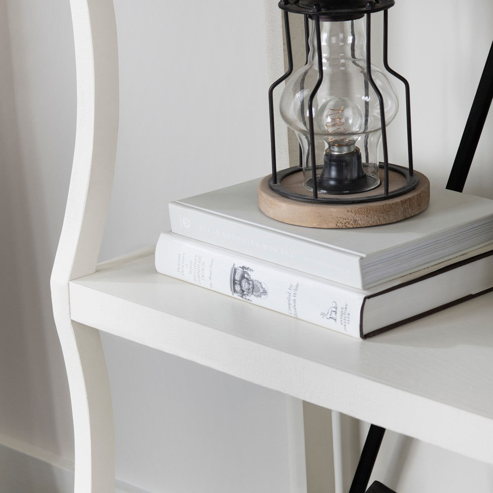 Crestview Tem 5 Tier Etagere Bookshelf | 28’’ Wide White Curved Frame CCL-CVFMR2301