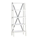 Crestview Tem 5 Tier Etagere Bookshelf | 28’’ Wide White Curved Frame CCL-CVFMR2301