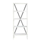 Crestview Tem 5 Tier Etagere Bookshelf | 28’’ Wide White Curved Frame CCL-CVFMR2301