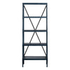 Crestview Tem 5 Tier Etagere Bookshelf | 28’’ Wide Slate Blue Curved CCL-CVFMR2302